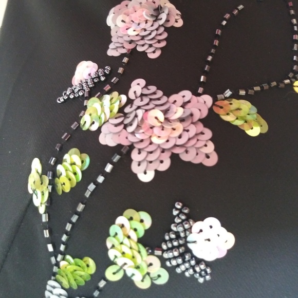 Evening Dress Beads & Sequins Black size 12 - Picture 2 of 7